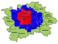 Mapa zón Praha